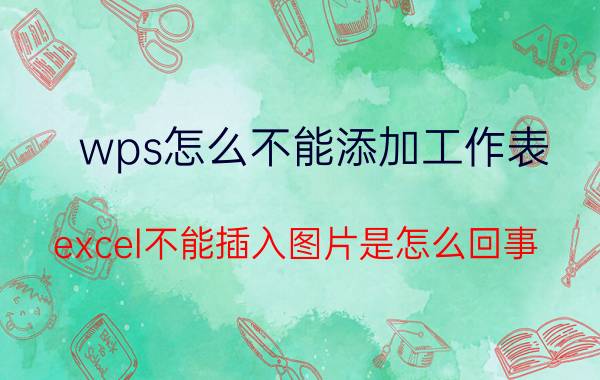 wps怎么不能添加工作表 excel不能插入图片是怎么回事？